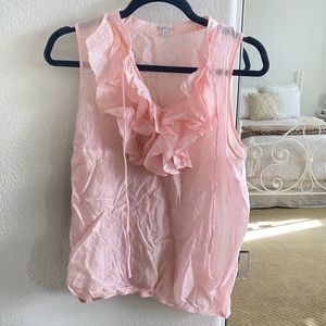 Women’s Pink Ruffled Charlotte Russe Tank Top Size Medium